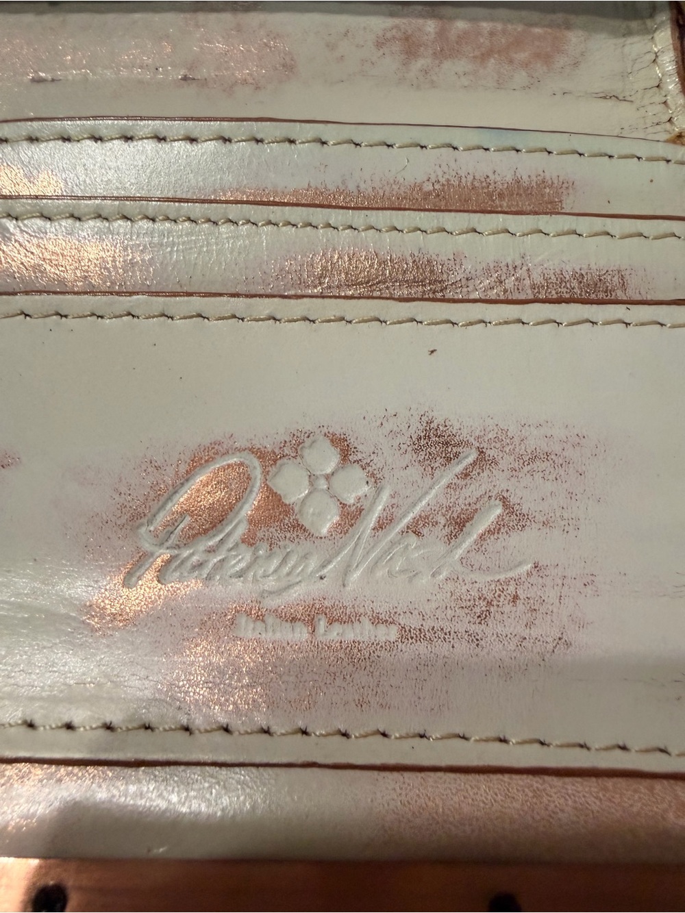 Patricia Nash Floral Embossed Metallic Clutch Wallet - Cream & Rose Gold - Picture 3 of 8